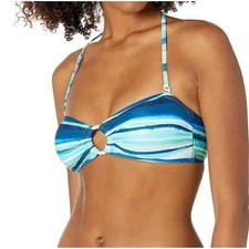 Carmen Marc ValvoPalermo Waters Stripe Bandeau Bikini Swim Top M