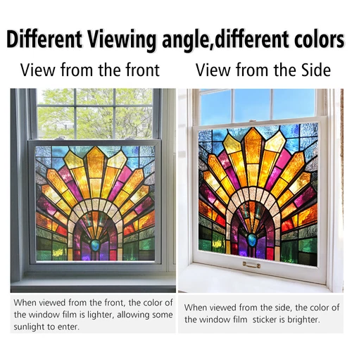 AU Static Cling Glass Window Film Privacy Stained Glass Sticker UV Protection - Picture 43 of 47