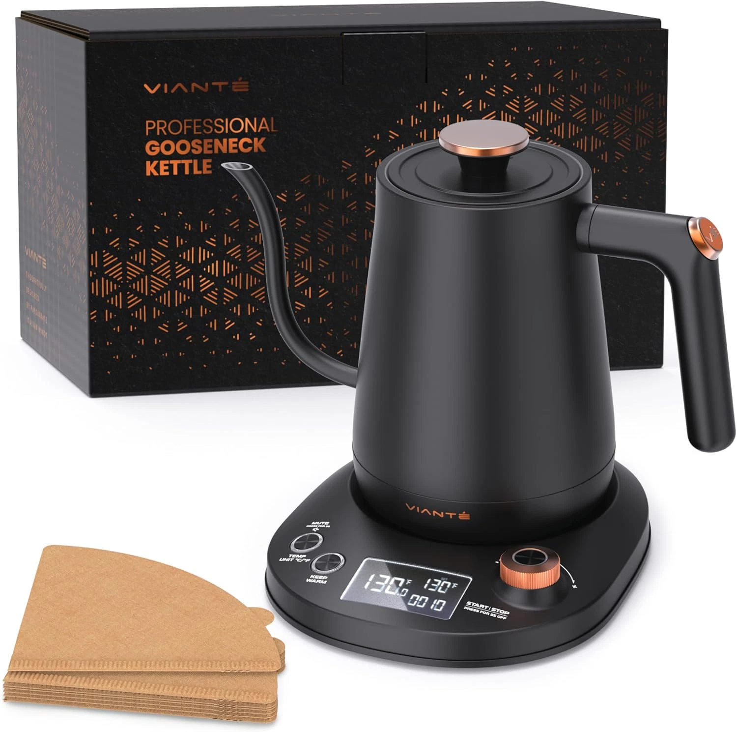 Electric Gooseneck Kettle - Precision Temp Control for Perfect Coffee & Tea