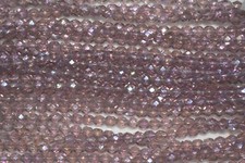 Czech Fire Polished 4mm round faceted glass beads - Luster Iris Amethyst