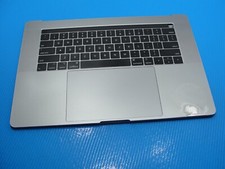 MacBook Pro 15" A1990 2018 MR932LL Top Case Palmrest w/Battery Gray 661-10345