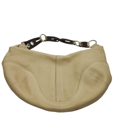 Coach M0669-10721 Crescent Hobo Handbag Tan Soft Pebble