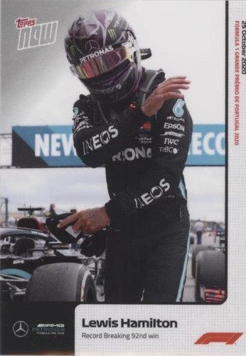 2020 Topps Chrome Sapphire F1 #134 Lewis Hamilton RC Aqua