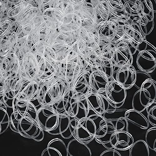 Clear Elastic Hair Rubber Bands 1000pcs Mini Small Clear Ponytail