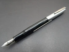 New Old Stock - Scripto SBlack & Chrome Fountain Pen - Bottle Filler