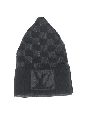 Louis Vuitton ビーニー RARE 2009 NEW W/ ORIGINAL RECEIPT LOUIS VUITTON BEANIE HAT BLACK