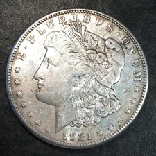 1921-S Morgan Silver Dollar - Cleaned - High Quality Scans #Q623