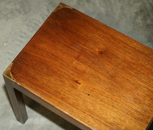LOVELY HARRODS KENNEDY COFFEE & SIDE TABLE NEST OF TABLES MILITARY CAMPAIGN - Picture 14 of 22