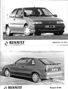 Group Of 6 Renault 19 16v Press Photo Brochure Related Ebay