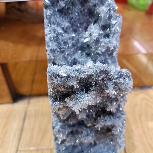 9.06LB Top Natural Clear Quartz Drusory Flower Obelisk Healing Crystals Reiki - Picture 13 of 24