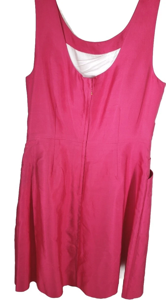 Abito Kate Spade Jillian fiocco seta classico sera scollo a scoop taglia 12