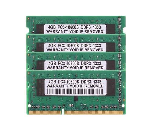 16 GB 4x 4 GB RAM DDR3 RAM PC3 10600 204Pin 1333Mhz SODIMM Laptop Memory Upgrade - Picture 11 of 12