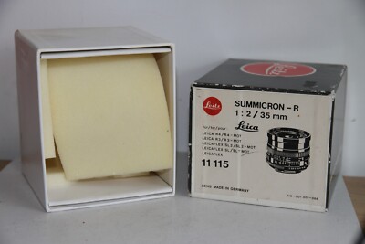 Leica Leitz LEER Karton nur für 11115 Summicron-R 35MM F2 Objektiv mit Schaumstoffeinlage.