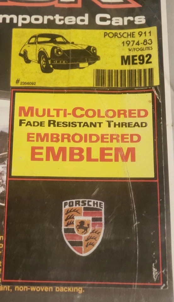 New Covercraft PORSCHE 911 Black CAR BRA Nose Mask (1974-83) W/FOGLITES - Image 2 of 4