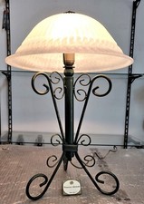 LAMPADA VETRO E FERRO BATTUTO STILE CLASSICO LUME VINTAGE ANTIQUARIATO MODERNO