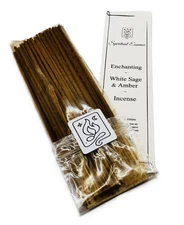 Spiritual Essence Enchanting White Sage & Amber Smudge Incense 60 in a Pack