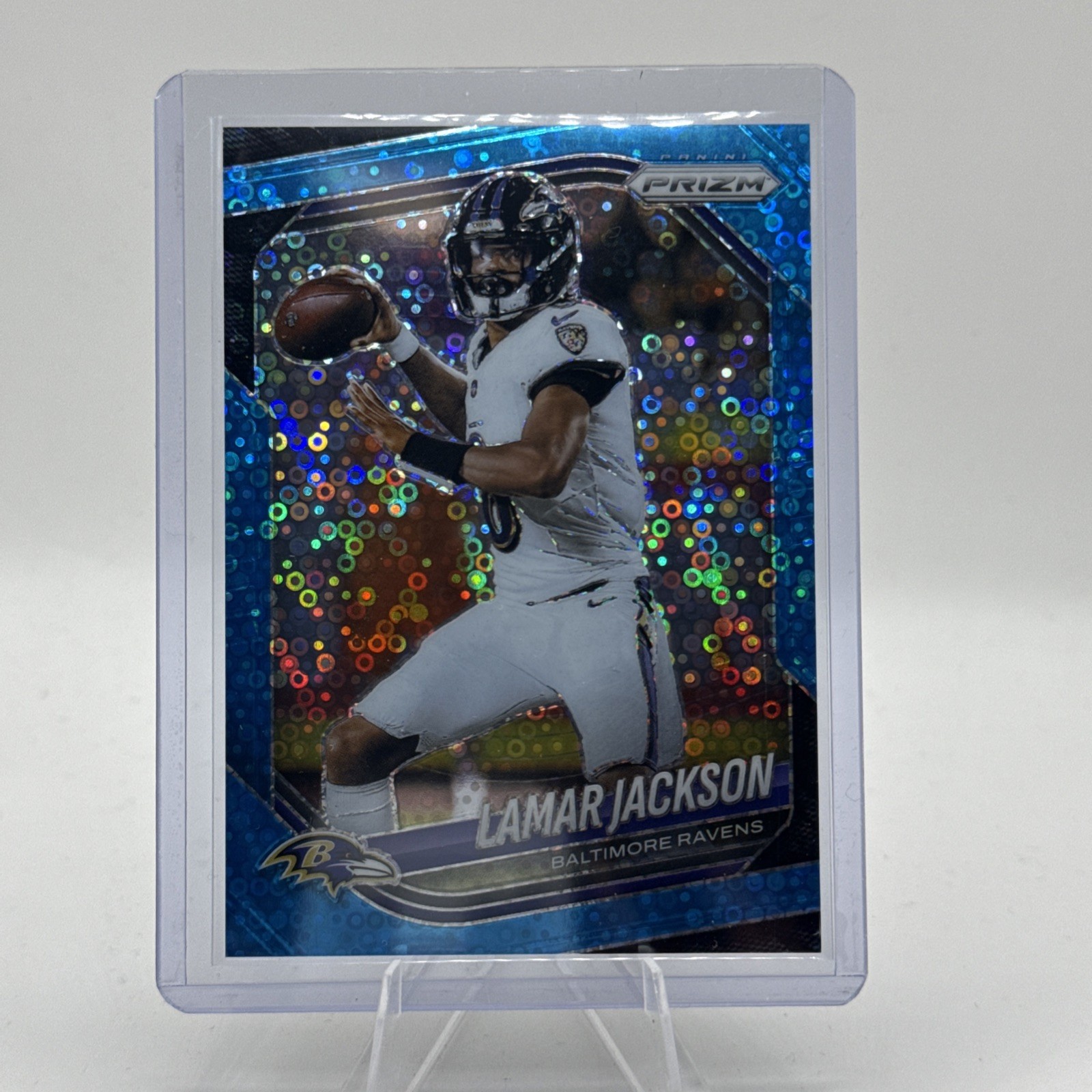 2025 Panini Prizm - Lamar Jackson #78 No Huddle Blue Prizm /125