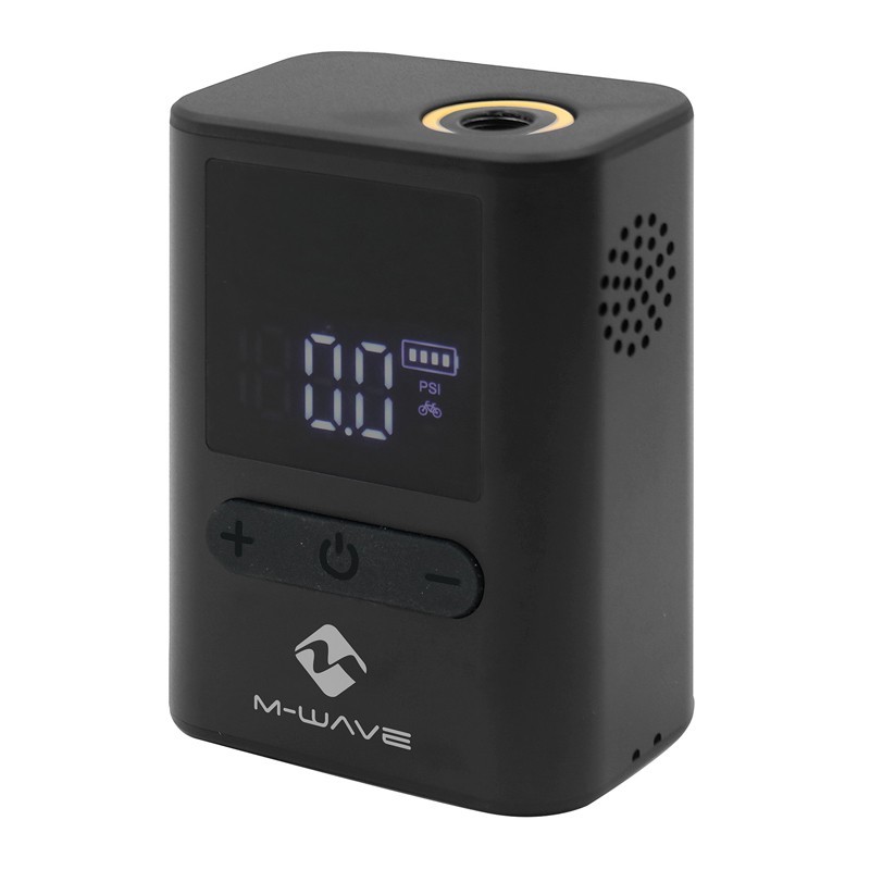 Mini-compresseur M-WAVE 8 bar avec batterie USB-C pour valves Presta et Schrader