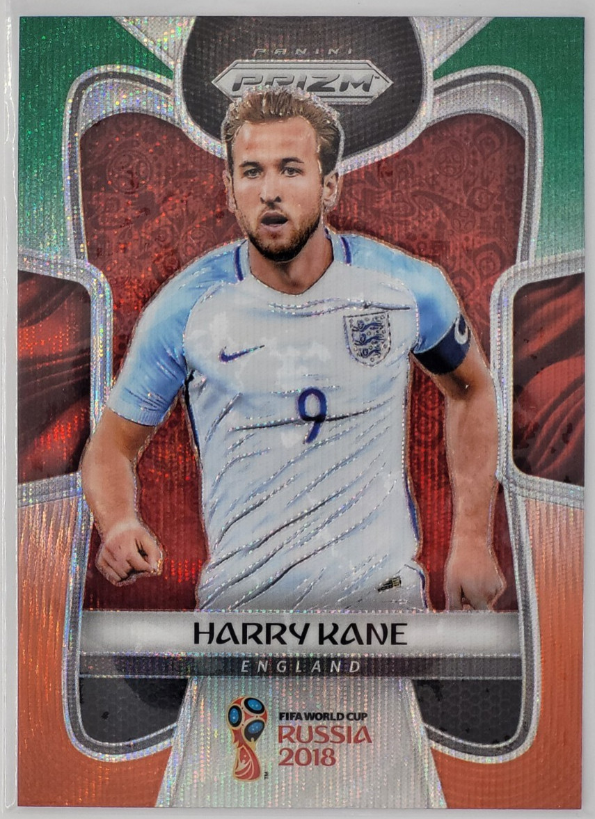 2018 Panini Prizm World Cup Green & Orange Wave Prizm Harry Kane #62 01eh