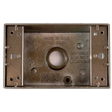 PASS & SEYMOUR WPB25-BR WEATHERPROOF ELECTRICAL BOX, (6) 1/2" HOLES, BRONZE