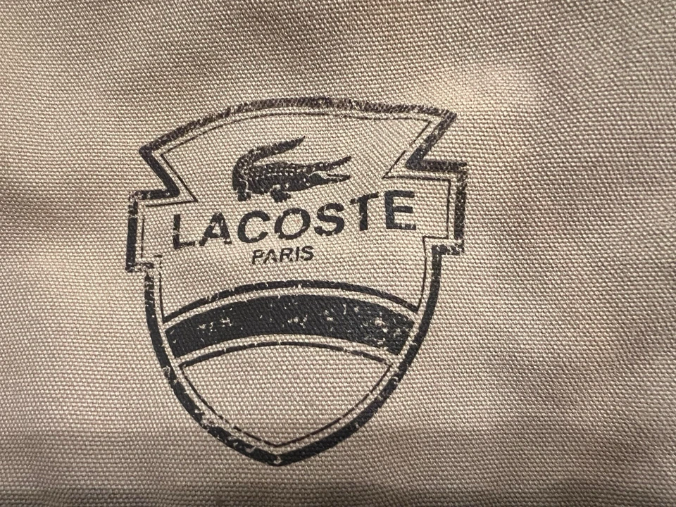 Auténtico Bolso Mensajero/Portátil Lacoste Vintage Informal II Beige/Taupe ¡Prístino! Foto 2 de 4