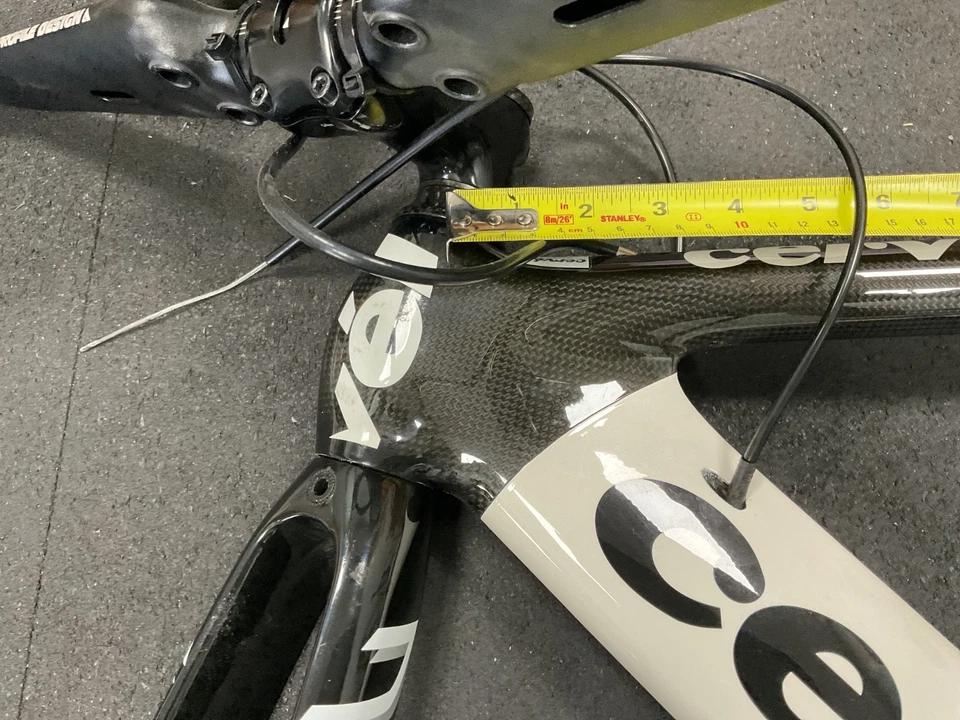 Cervelo P3 SL Triathlon TT Bike Frame & Fork Black and White 2007 CM51 - Image 4 of 4