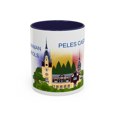 Mug, Romanian Symbols, Peles Castle, Gift for Travelers, Unique Coffee Cup,