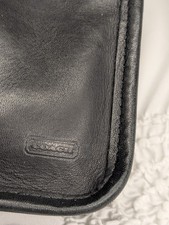 Vintage Coach Leather Chunky Case Soft Black Cosmetic Makeup Pouch Case