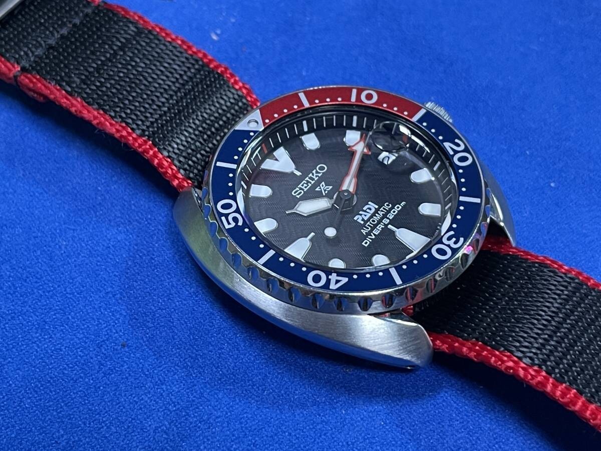 Seiko Prospex SRPC41J1 Mini Turtle Pepsi SEIKO Baby Turtle 4R35 02K0 image 5