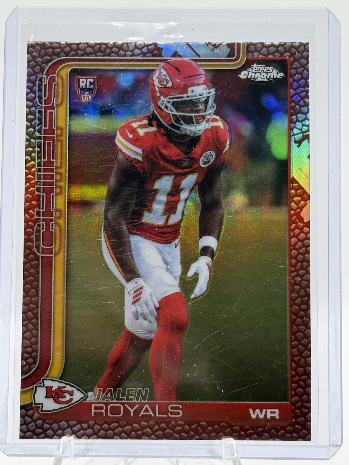 2025 Chrome Rookie Football Jalen Royals #337 Leather Refractor