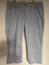 Womens Brand Lee Regular Fit Mid Rise Five Pocket Capris Size 18 Light Blue