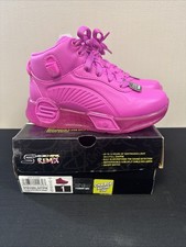 Skechers S-Lights Remix 310100L Hot Pink Hi Tops Girls Size 1