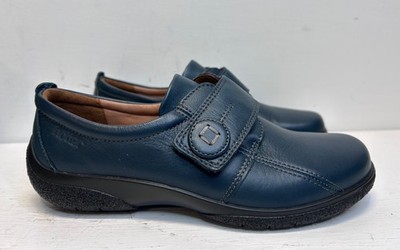 HOTTER blaue Damen-Lederschuhe neu bequemer Riemenverschluss im Karton UK-Größe 4,5