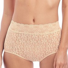 WACOAL WOMEN'S HALO LACE BRIEF PANTY MEDIUM NATURAL NUDE 870405