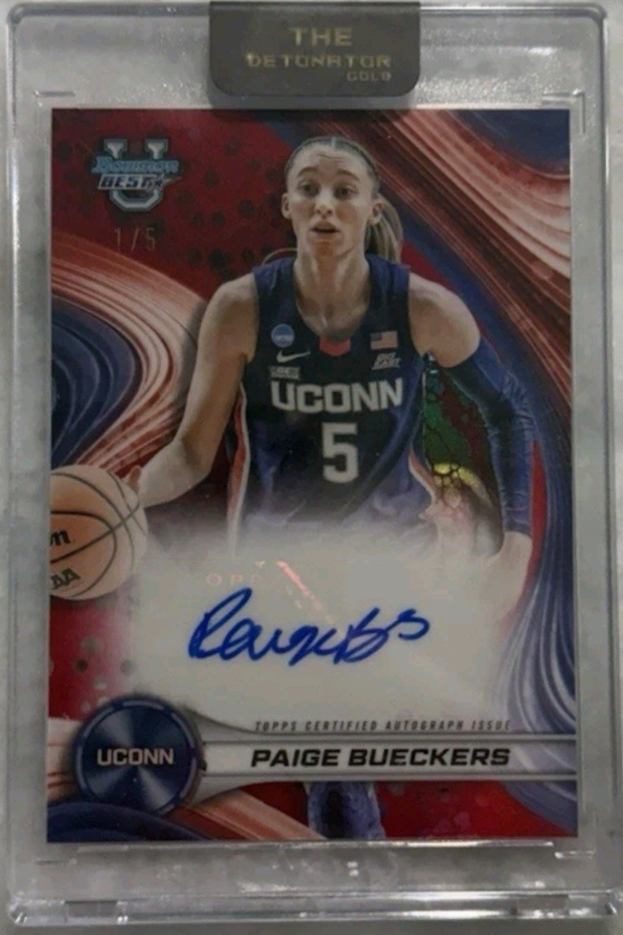 2024 Bowman University Best Paige Bueckers Auto B24-PB RED Refractor 1/5 Mint💥