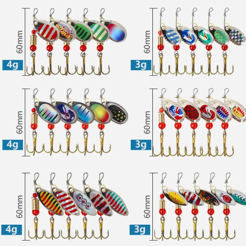 Рыболовные приманки металлические спиннеры приманки окунь снасти приманка форель ложка форель упаковка 30 шт. - Изображение 3 из 4