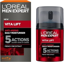 LOREAL MEN EXPERT VITA LIFT 5 ANTI AGEING DAILY MOISTURISER 50ml DISCONTINUED BN