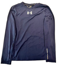 Under Armour Youth Size L Navy Compression ColdGear Long Sleeve Shirt