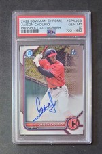 Jaison Chourio 2022 1st Bowman Chrome Autograph Auto PSA 10 Cleveland Guardians