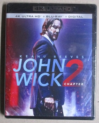 JOHN WICK CHAPTER 2  4K BLU RAY Ultra HD Keanu Reeves SEALED