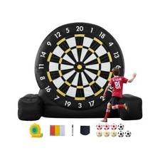 NEW Inflatable Soccer Dart Board over 8 ft High with 9 Kick Balls  Air Pump