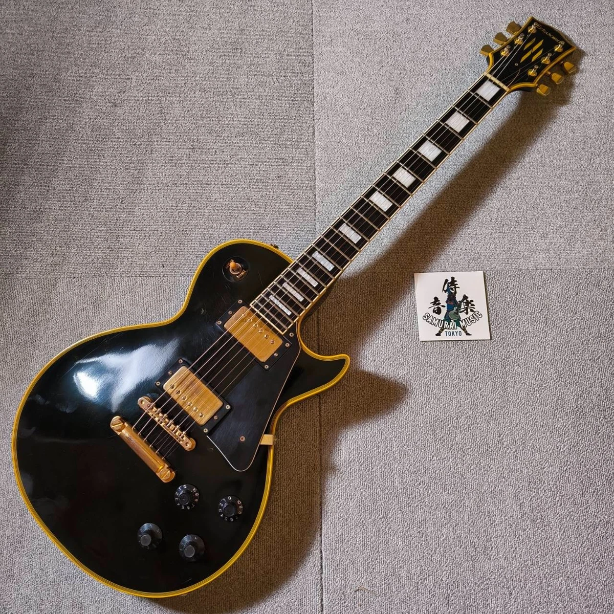 01 EDWARDS Black Les Paul Custom エドワーズ レスポールカスタム
