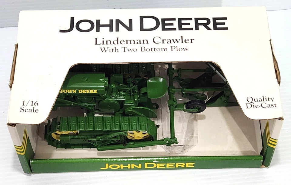 1/16 SpecCast John Deere Lindeman Crawler with 2 Bottom Plow Die Cast - Image 2 of 4