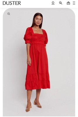 Duster Los Angeles Women s NWT Sz L $235  The Playtime Duster  Cotton Maxi Dress