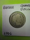 1906 BARBER SILVER QUARTER ~ GOOD ~NICE COIN~