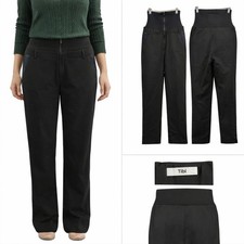 Tibi Women s Black Lightweight Dress Pants Polyamide Silk Blend Size 6-8
