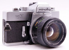 Minolta SRT Super Silver 35mm SLR Film Camera w/MC Rokkor-PG 50mm f1.4 JAPAN