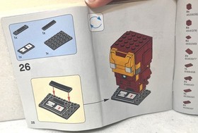 Lego Brick Headz Marvel IRON MAN 6 Building Toy 41590 BrickHeadz Box Manual 