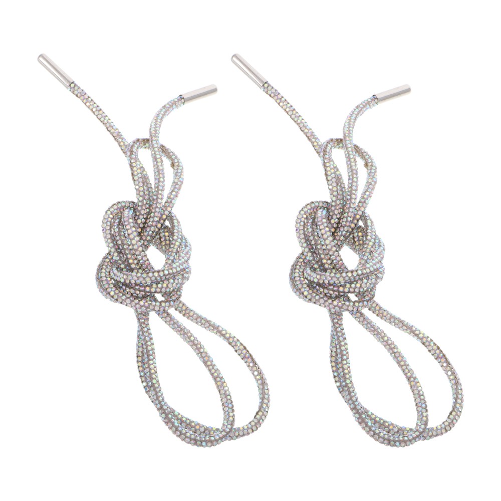 APL 2 Pezzi Strass Corda Sposa Bling Scarpe Lacci Glitter Felpa con Cappuccio Coulisse