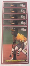 1984 Donruss Jumbo Action All-Stars (5) Rickey Henderson #9 HOF